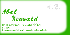 abel neuwald business card